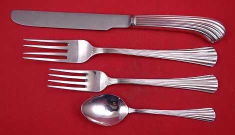 Dinner 4-pc Setting availability based on stock listed below - Pavillion by Calegaro Italy - Sterling